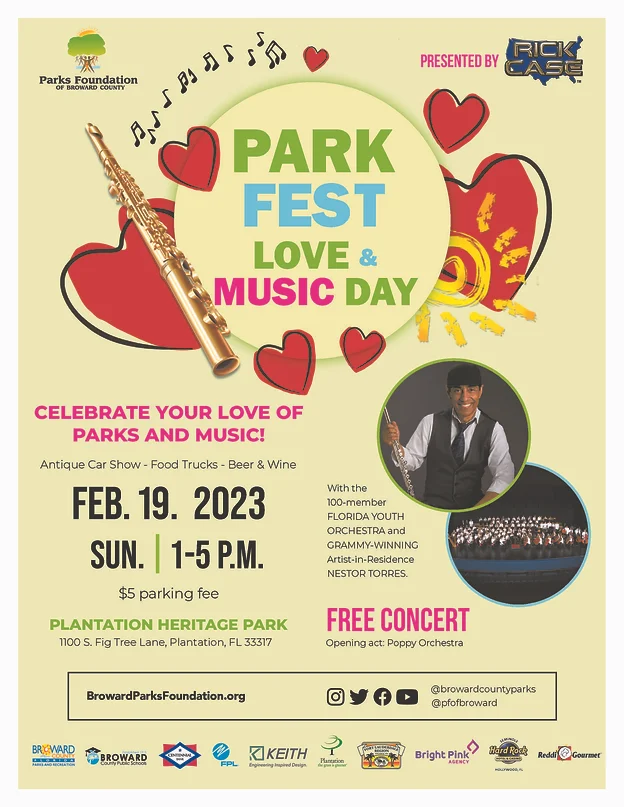 Parksfest Family Music Day - 02/19/2023 Location: Plantation Heritage Park